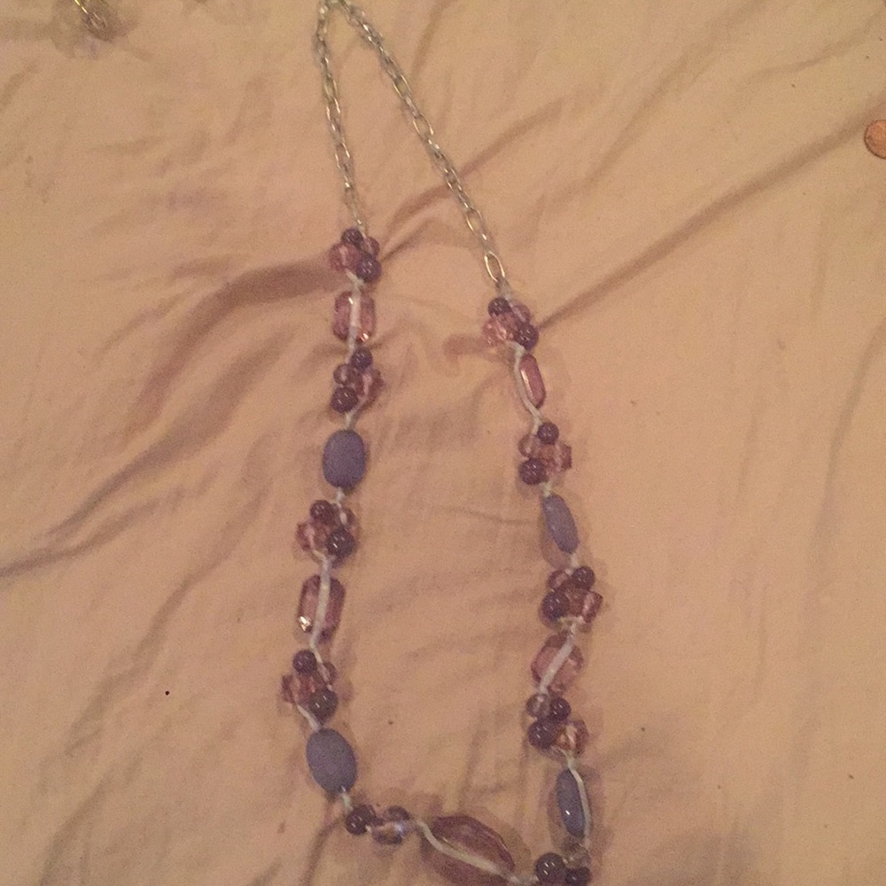 Purple beaded necklace